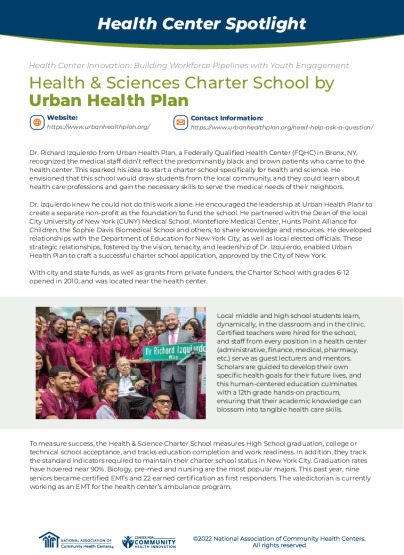 Health Center Spotlight: Health & Sciences Charter School by Urban Health Plan