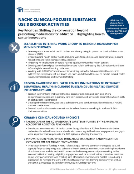 NACHC Clinical-Focused Substance Use Disorder Activities