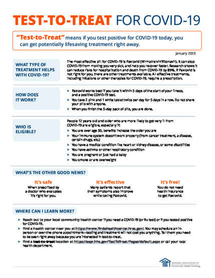 Test to Treat for COVID-19