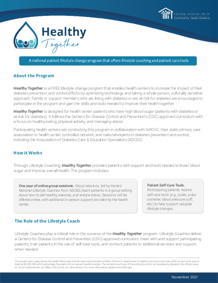 Healthy Together Fact Sheet